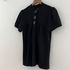 Black short sleeve sweater/cardigan cover up